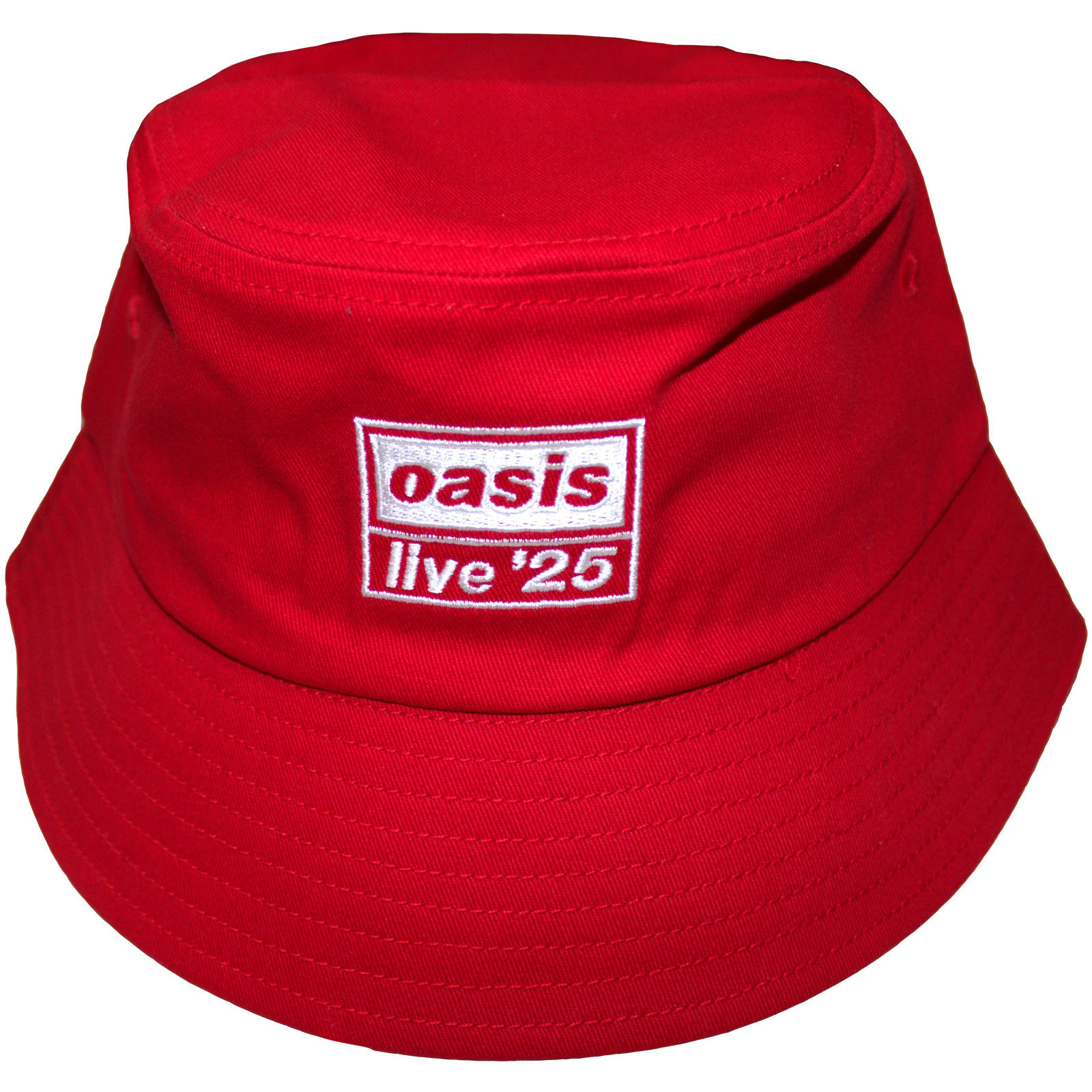 Men's Oasis Live '25 Logo Bucket Cap One Size Red | eBay
