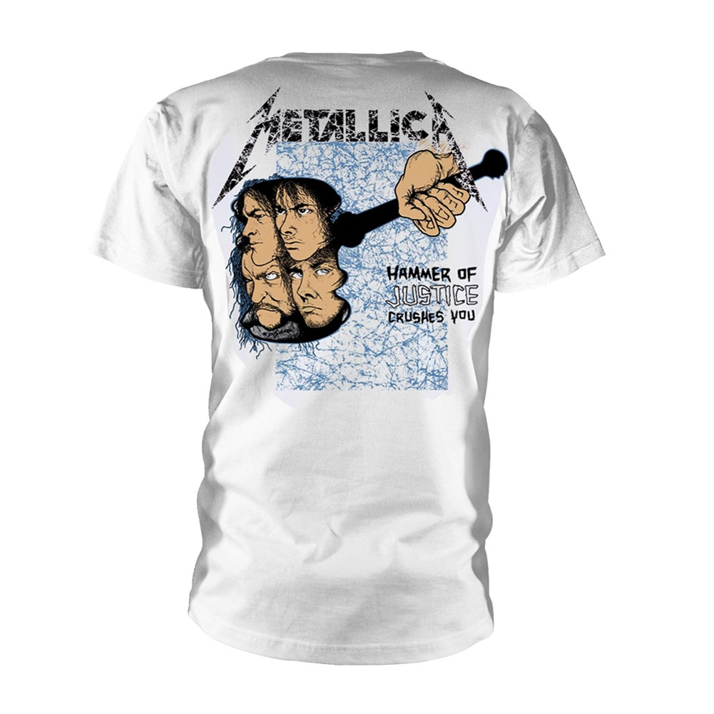 Maglietta Metallica 'Justice For All' Uomo - Colore Bianco, Taglia XX-Large, 100% Cotone, Girocollo Classico - 2